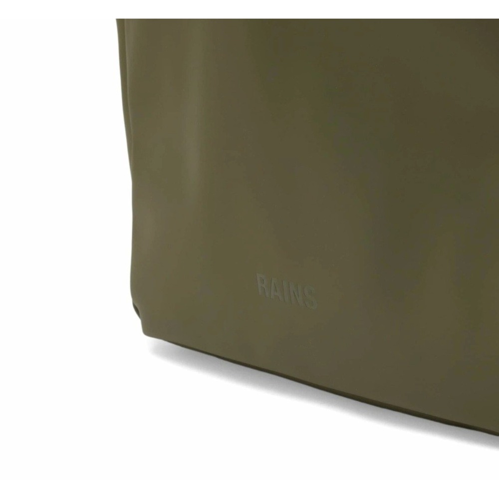 RAINS Clip Front Backpack W3 Marsh Green Waterproof Laptop Bag NWT - Picture 7 of 9